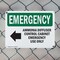 Signmission Ammonia Diffuser Control With Symbol Emergency Sign, Plastic, 10in W x 7in L, 2PK OS-2PACK-EM-P-710-L-10293 - alternate 4